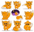 Stickers emotions fox